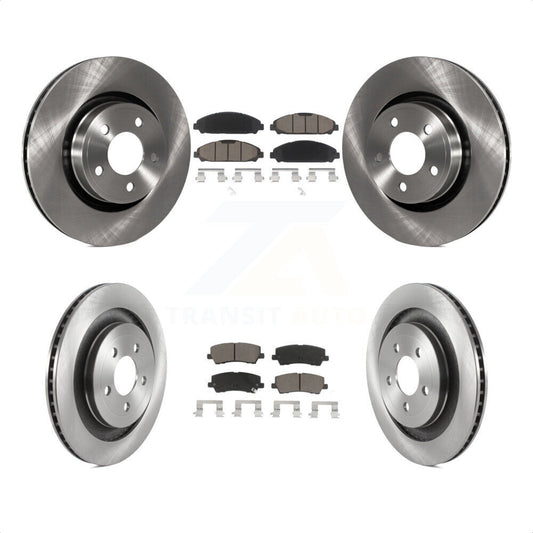 [Avant + Arrière] Kit de Disque et plaquette (céramique) de frein pour 2015 Ford Mustang EcoBoost Premium sans Performance Package K8C-102168 par Transit Auto