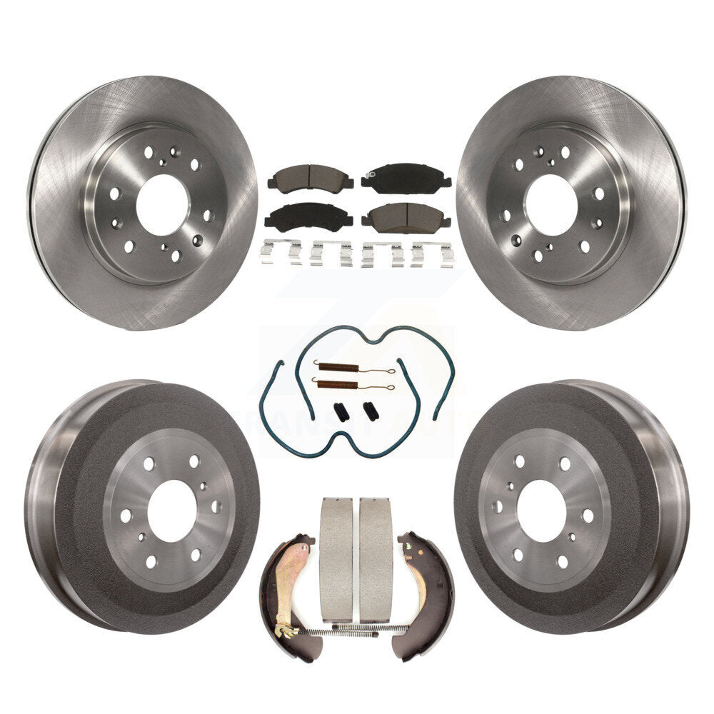 [Avant + Arrière] Kit de Disque et plaquette (céramique) de frein pour 2009 Chevrolet Silverado 1500 GMC Sierra Except Vehicles Using Hold Down Pins K8C-102185