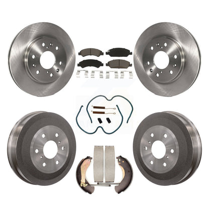 [Avant + Arrière] Kit de Disque et plaquette (céramique) de frein pour 2009 Chevrolet Silverado 1500 GMC Sierra Except Vehicles Using Hold Down Pins K8C-102185