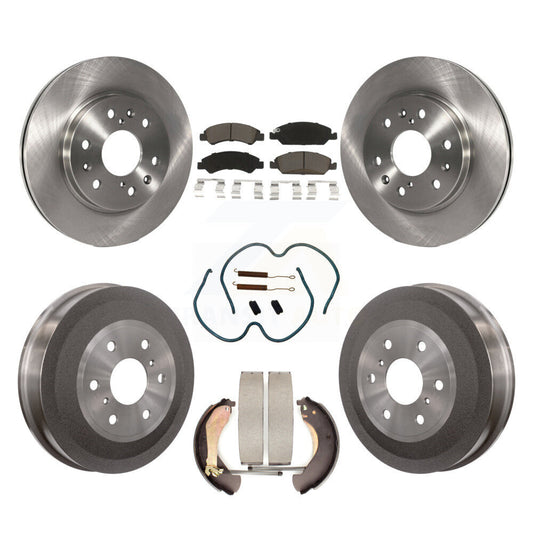 [Avant + Arrière] Kit de Disque et plaquette (céramique) de frein pour 2009 Chevrolet Silverado 1500 GMC Sierra Except Vehicles Using Hold Down Pins K8C-102185