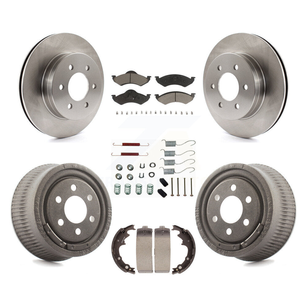 [Avant + Arrière] Kit de Disque et plaquette (céramique) de frein pour 2000-2002 Dodge Dakota avec 9" Diameter K8C-102195