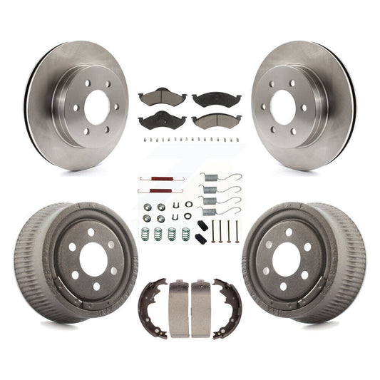 [Avant + Arrière] Kit de Disque et plaquette (céramique) de frein pour 2000-2002 Dodge Dakota avec 9" Diameter K8C-102195