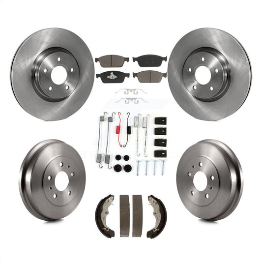 [Avant + Arrière] Kit de Disque et plaquette (céramique) de frein pour 2013 Ford Focus ST FMSI=1004 K8C-102204 par Transit Auto