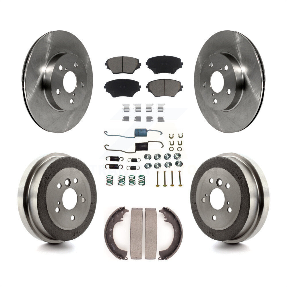 [Avant + Arrière] Kit de Disque et plaquette (céramique) de frein pour 2001-2002 Toyota RAV4 BATTERY EV (EV BEV) engine K8C-102211 par Transit Auto