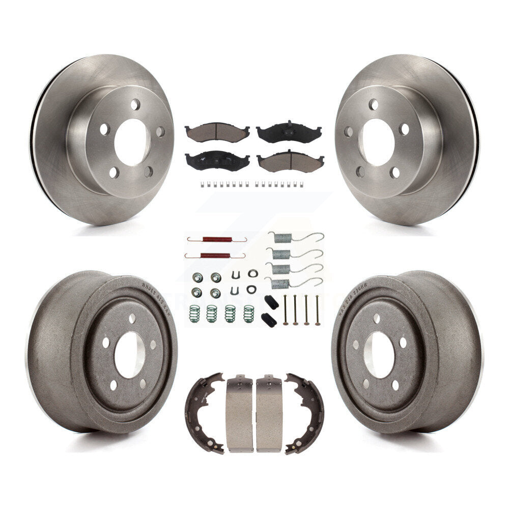 [Avant + Arrière] Kit de Disque et plaquette (céramique) de frein pour 2000 Jeep Wrangler avec 9" Diameter K8C-102232