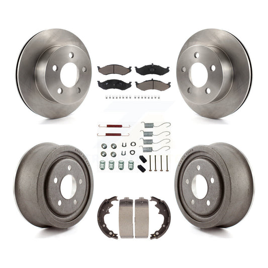 [Avant + Arrière] Kit de Disque et plaquette (céramique) de frein pour 2000 Jeep Wrangler avec 9" Diameter K8C-102232