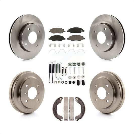 [Avant + Arrière] Kit de Disque et plaquette (céramique) de frein pour 2009-2011 Nissan Versa 1.6L K8C-102245 par Transit Auto