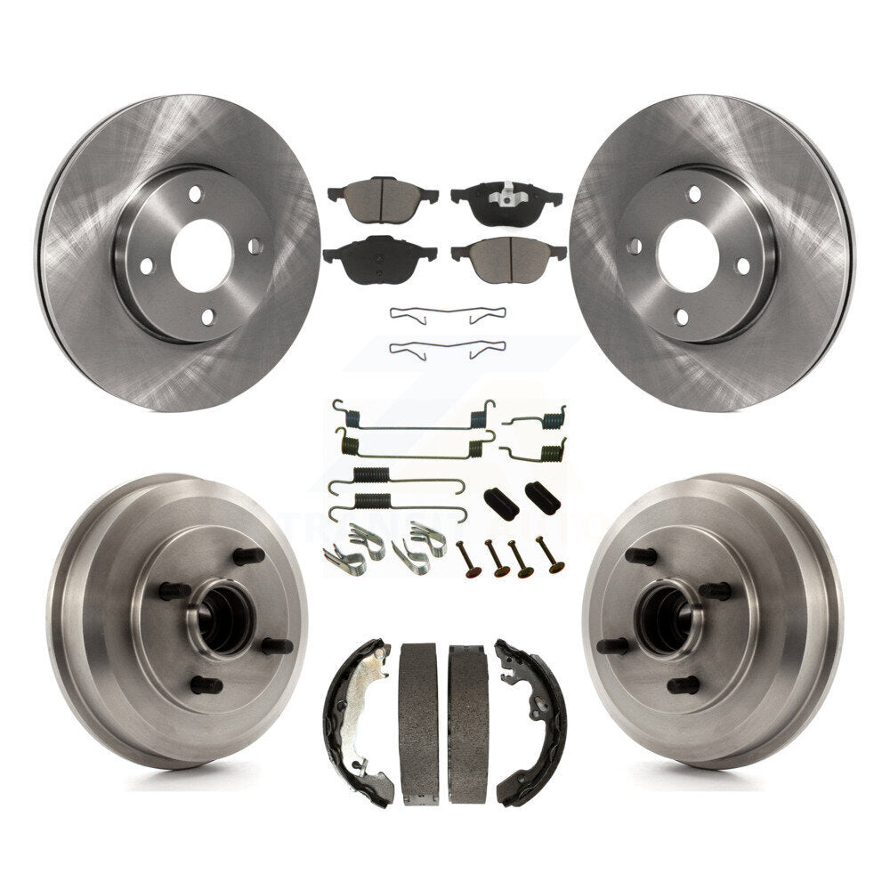 [Avant + Arrière] Kit de Disque et plaquette (céramique) de frein pour 2005-2007 Ford Focus Wheel Bearing Includes K8C-102250