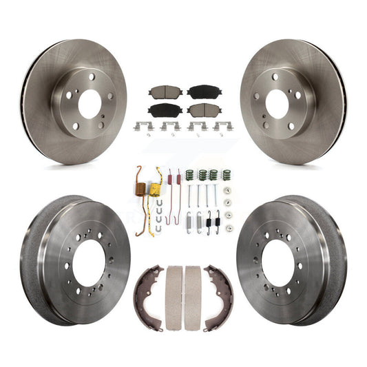 [Avant + Arrière] Kit de Disque et plaquette (céramique) de frein pour 2015 Toyota Tacoma 4WD avec 5 Lug Wheels K8C-102256