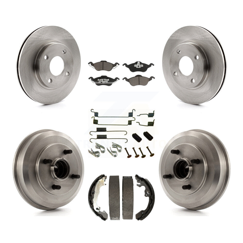 [Avant + Arrière] Kit de Disque et plaquette (céramique) de frein pour Ford Focus Wheel Bearing Includes K8C-102258