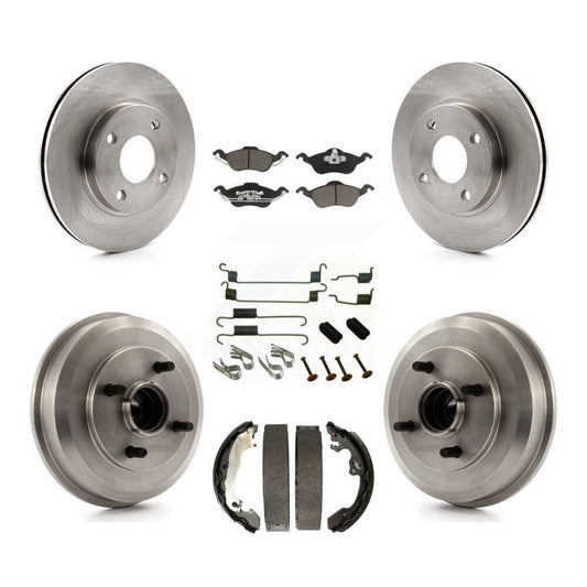 [Avant + Arrière] Kit de Disque et plaquette (céramique) de frein pour Ford Focus Wheel Bearing Includes K8C-102258