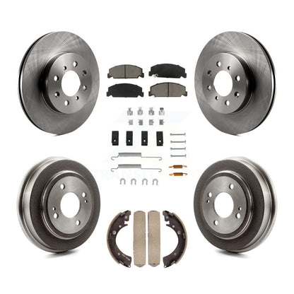 [Avant + Arrière] Kit de Disque et plaquette (céramique) de frein pour 1997 Honda Civic LX avec 4-Wheel ABS K8C-102262