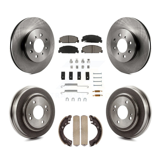 [Avant + Arrière] Kit de Disque et plaquette (céramique) de frein pour 1997 Honda Civic LX avec 4-Wheel ABS K8C-102262