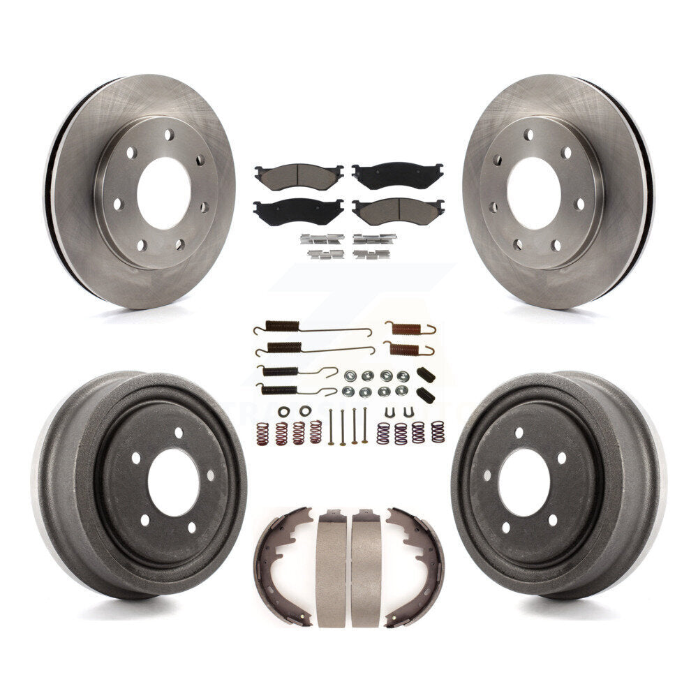 [Avant + Arrière] Kit de Disque et plaquette (céramique) de frein pour 1999 Ford F-150 4WD avec 7 Lug Wheels K8C-102264