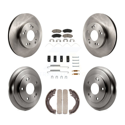 [Avant + Arrière] Kit de Disque et plaquette (céramique) de frein pour 2015 Honda Civic LX avec Manual transmission K8C-102271