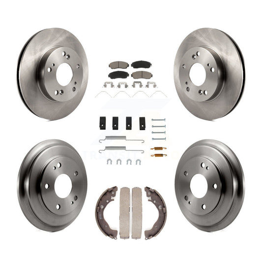 [Avant + Arrière] Kit de Disque et plaquette (céramique) de frein pour 2015 Honda Civic LX avec Manual transmission K8C-102271