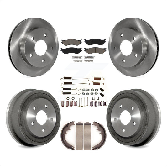 [Avant + Arrière] Kit de Disque et plaquette (céramique) de frein pour 2000-2001 Dodge Ram 1500 RWD K8C-102272 par Transit Auto