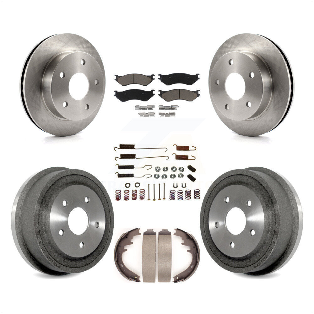 [Avant + Arrière] Kit de Disque et plaquette (céramique) de frein pour 2000-2001 Dodge Ram 1500 4WD K8C-102273 par Transit Auto