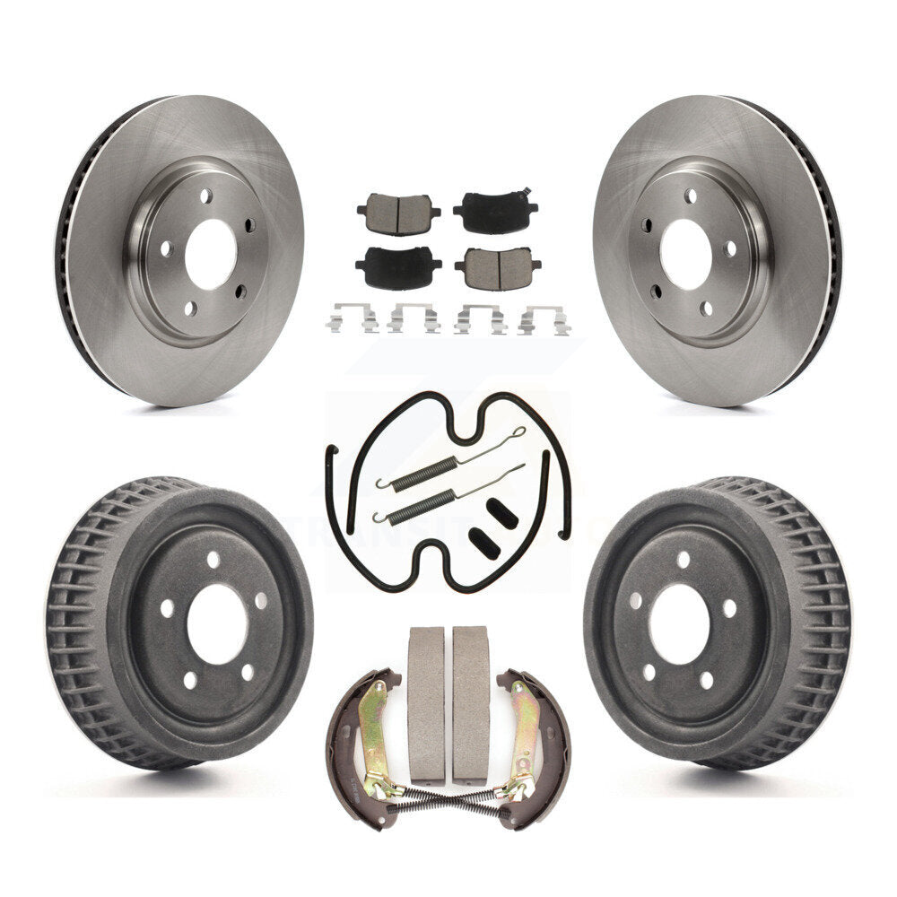 [Avant + Arrière] Kit de Disque et plaquette (céramique) de frein pour 2004 Chevrolet Malibu rear brakes avec 296mm Diameter Rotor K8C-102287