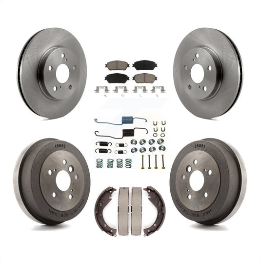 [Avant + Arrière] Kit de Disque et plaquette (céramique) de frein pour 2005 Toyota Camry SE XLE Vehicles Manufactured In USA K8C-102300 par Transit Auto