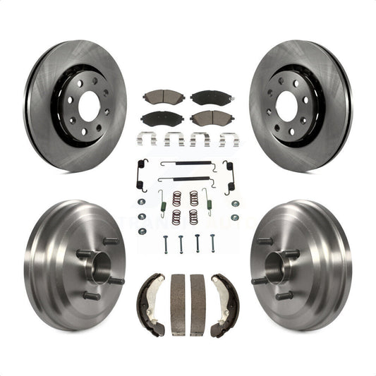 [Avant + Arrière] Kit de Disque et plaquette (céramique) de frein pour Chevrolet Aveo Aveo5 Pontiac G3 Wave Wave5 avec Hub Assembly K8C-102304 par Transit Auto