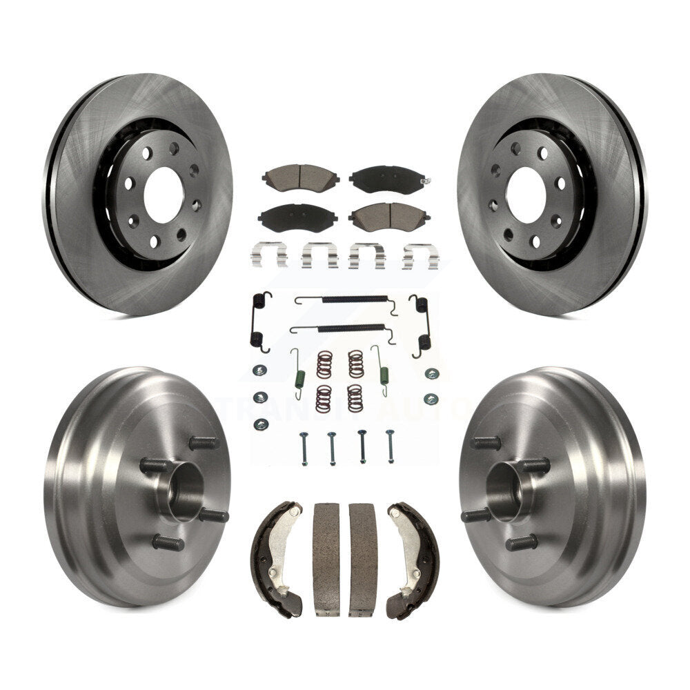 [Avant + Arrière] Kit de Disque et plaquette (céramique) de frein pour Chevrolet Aveo Aveo5 Pontiac G3 Wave Wave5 avec Hub Assembly K8C-102304
