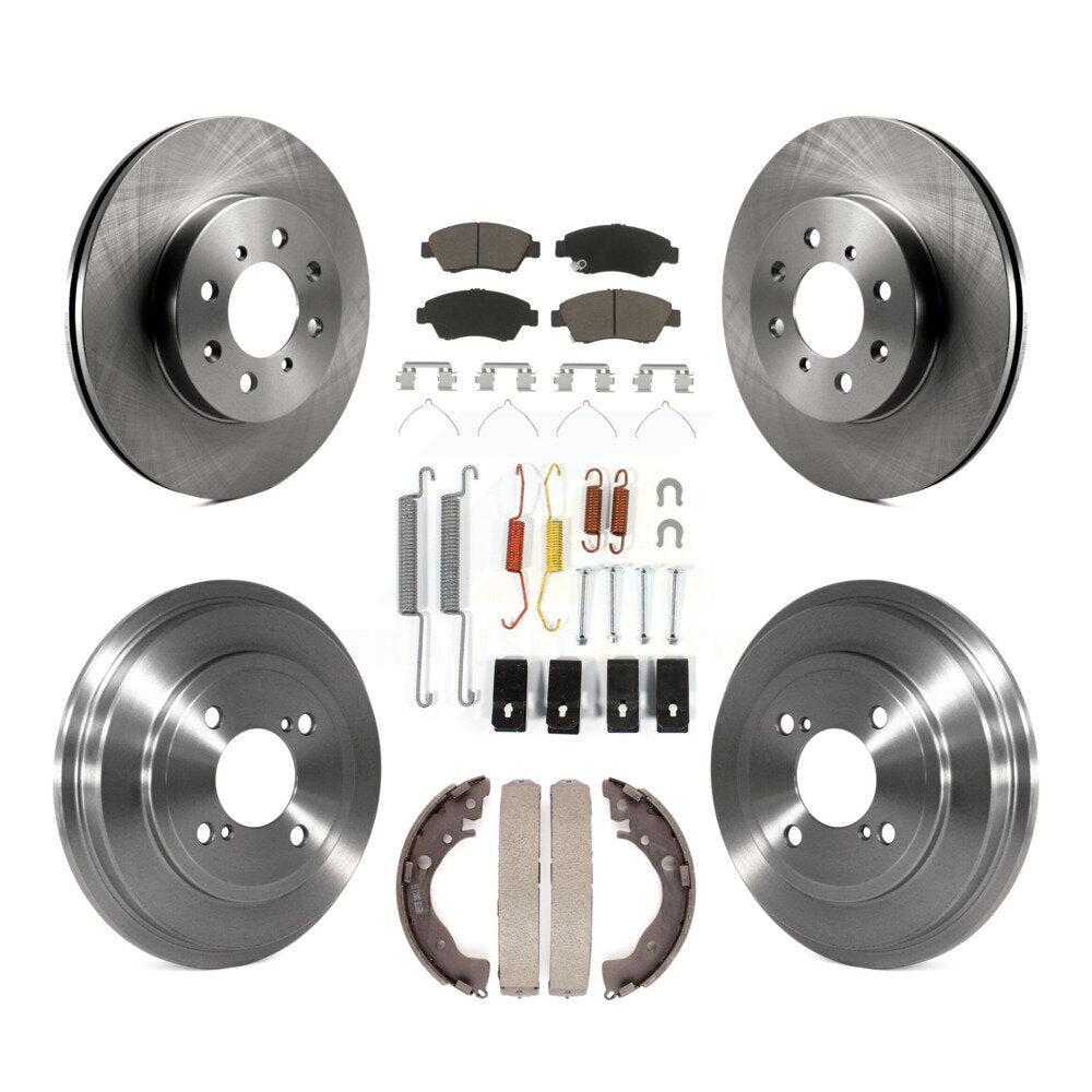 [Avant + Arrière] Kit de Disque et plaquette (céramique) de frein pour 2013 Honda Fit DX avec GAS engine K8C-102315