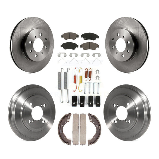 [Avant + Arrière] Kit de Disque et plaquette (céramique) de frein pour 2013 Honda Fit DX avec GAS engine K8C-102315