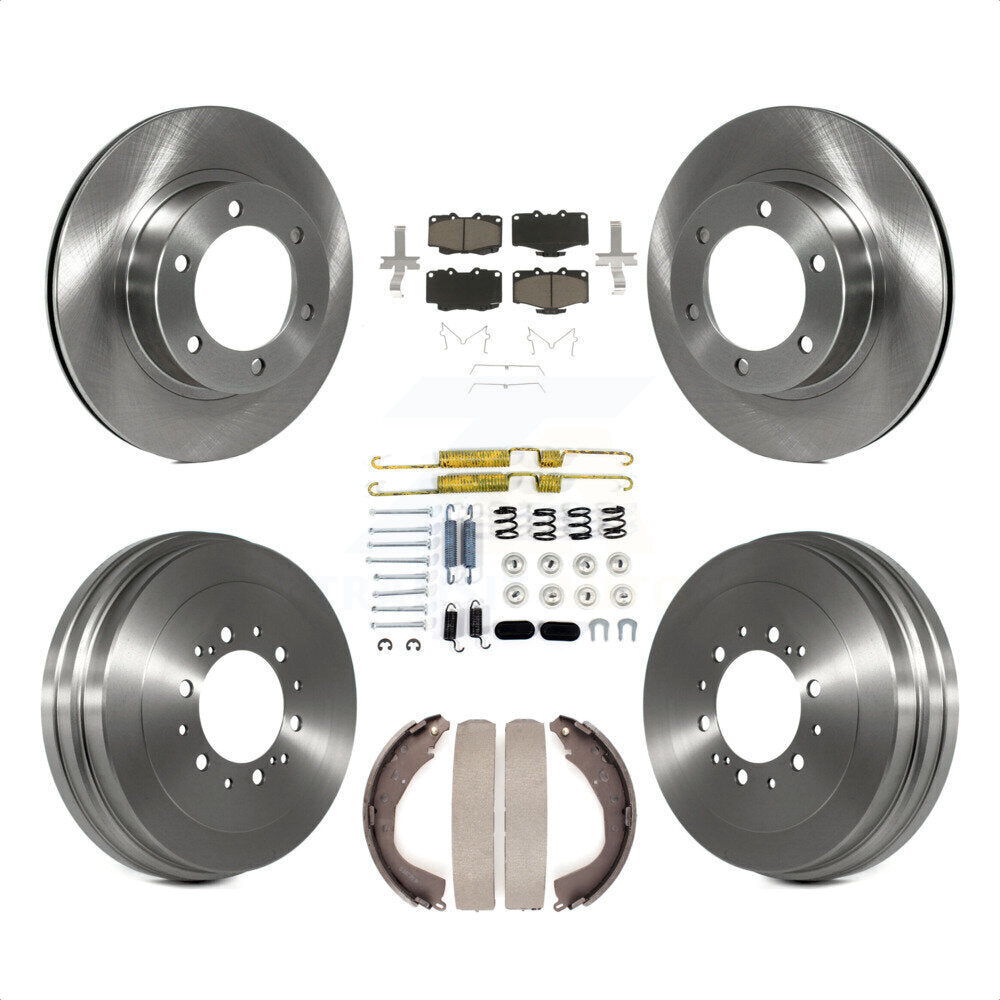 [Avant + Arrière] Kit de Disque et plaquette (céramique) de frein pour 2004 Toyota Tacoma 4WD avec 6 Lug Wheels K8C-102325 par Transit Auto