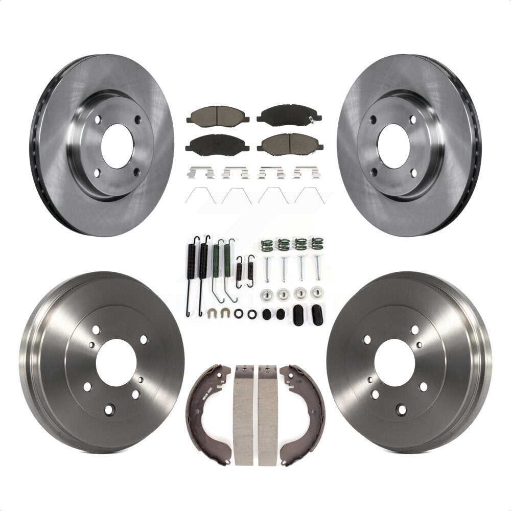 [Avant + Arrière] Kit de Disque et plaquette (céramique) de frein pour 2008 Nissan Versa 4-Wheel ABS K8C-102333 par Transit Auto