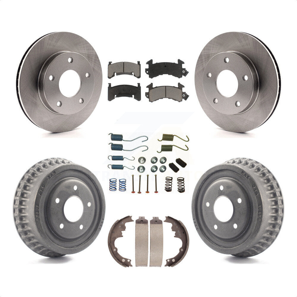 [Avant + Arrière] Kit de Disque et plaquette (céramique) de frein pour Chevrolet S10 Blazer GMC S15 Jimmy Sonoma Buick Riviera Oldsmobile Toronado Syclone Bravada K8C-102340 par Transit Auto