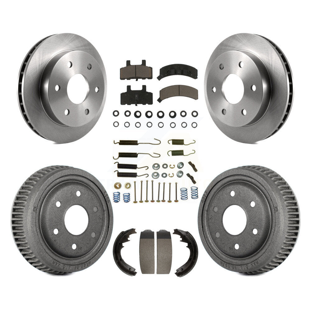 [Avant + Arrière] Kit de Disque et plaquette (céramique) de frein pour 1995-1997 GMC Yukon 2 doors avec 4WD GAS engine avec 11" Diameter K8C-102370