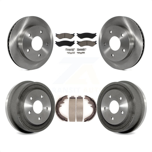 [Avant + Arrière] Kit de Disque et plaquette (céramique) de frein pour 2000-2001 Dodge Ram 1500 RWD K8C-102408 par Transit Auto