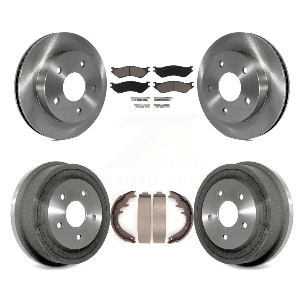 [Avant + Arrière] Kit de Disque et plaquette (céramique) de frein pour 2000-2001 Dodge Ram 1500 RWD K8C-102408