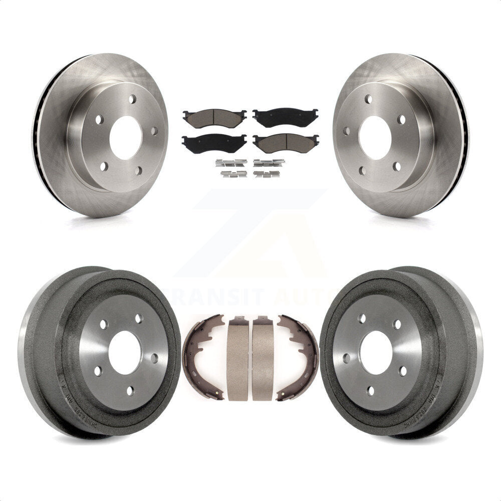[Avant + Arrière] Kit de Disque et plaquette (céramique) de frein pour 2000-2001 Dodge Ram 1500 4WD K8C-102409 par Transit Auto