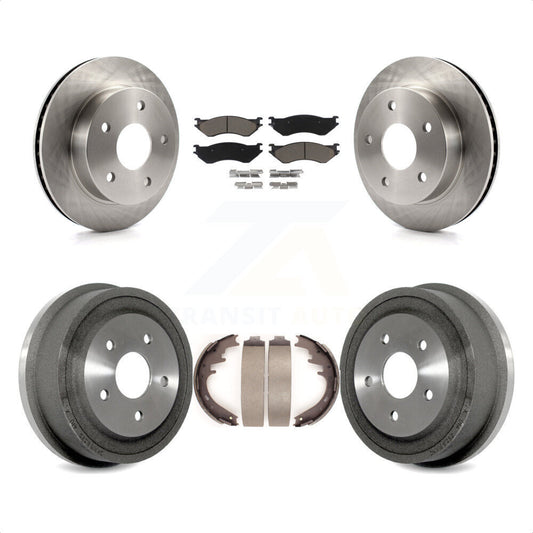 [Avant + Arrière] Kit de Disque et plaquette (céramique) de frein pour 2000-2001 Dodge Ram 1500 4WD K8C-102409 par Transit Auto