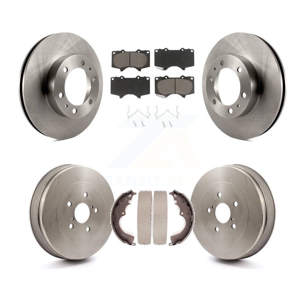 [Avant + Arrière] Kit de Disque et plaquette (céramique) de frein pour 2015 Toyota Tacoma RWD avec 6 Lug Wheels K8C-102414
