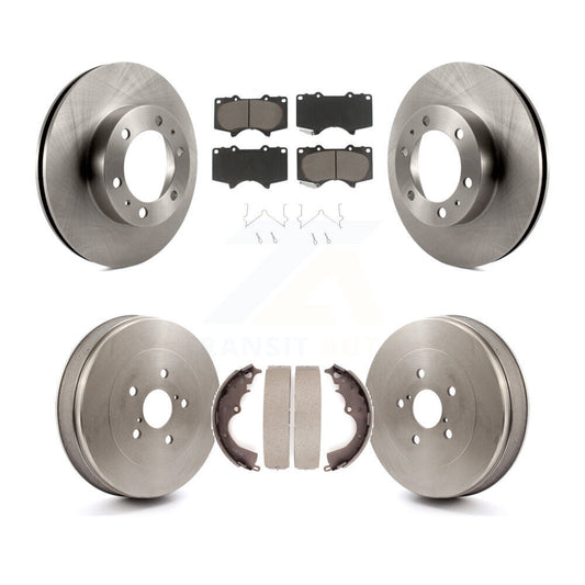 [Avant + Arrière] Kit de Disque et plaquette (céramique) de frein pour 2015 Toyota Tacoma RWD avec 6 Lug Wheels K8C-102414