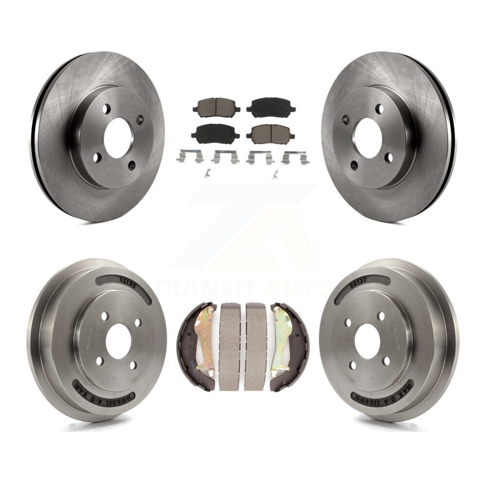 [Avant + Arrière] Kit de Disque et plaquette (céramique) de frein pour Chevrolet Cobalt Pontiac G5 avec 4 Lug Wheels K8C-102473