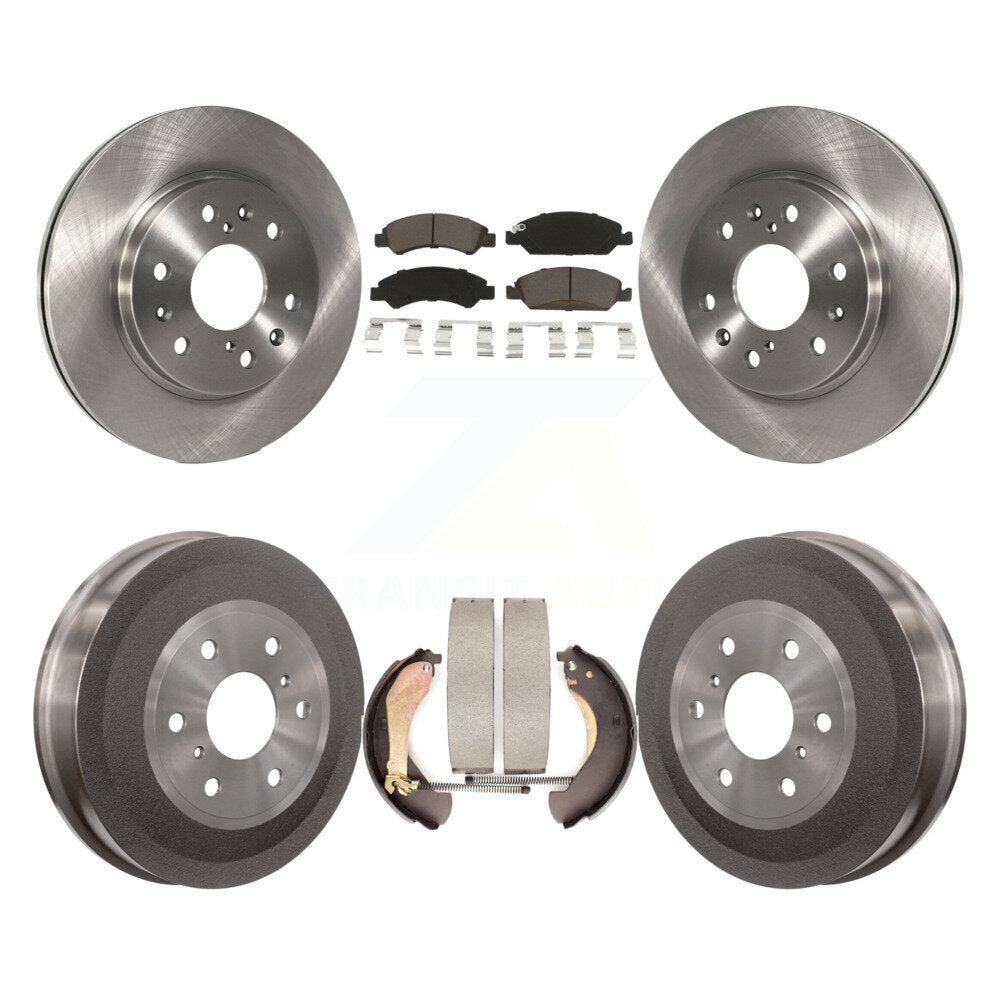 [Avant + Arrière] Kit de Disque et plaquette (céramique) de frein pour 2009 Chevrolet Silverado 1500 GMC Sierra Except Vehicles Using Hold Down Pins K8C-102479