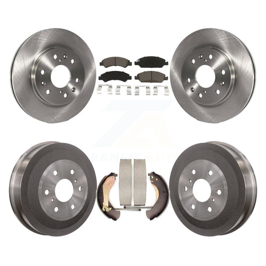 [Avant + Arrière] Kit de Disque et plaquette (céramique) de frein pour 2009 Chevrolet Silverado 1500 GMC Sierra Except Vehicles Using Hold Down Pins K8C-102479