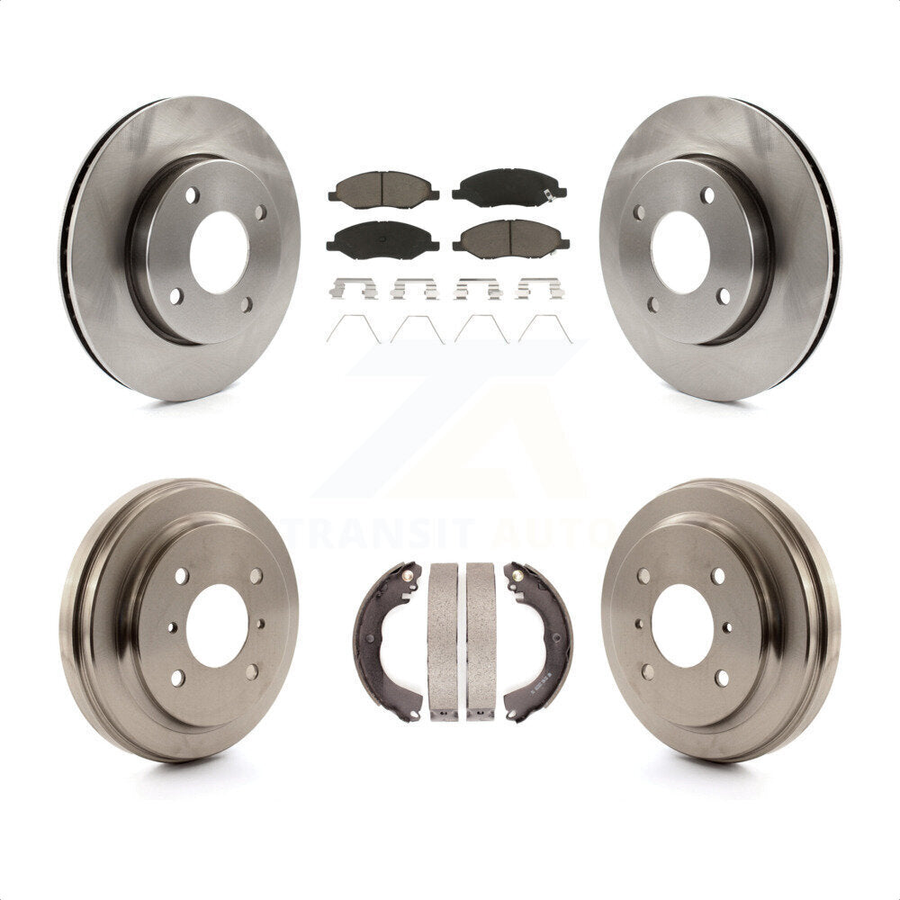 [Avant + Arrière] Kit de Disque et plaquette (céramique) de frein pour 2009-2011 Nissan Versa 1.6L K8C-102498 par Transit Auto