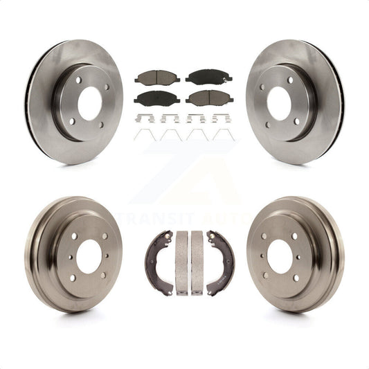 [Avant + Arrière] Kit de Disque et plaquette (céramique) de frein pour 2009-2011 Nissan Versa 1.6L K8C-102498 par Transit Auto