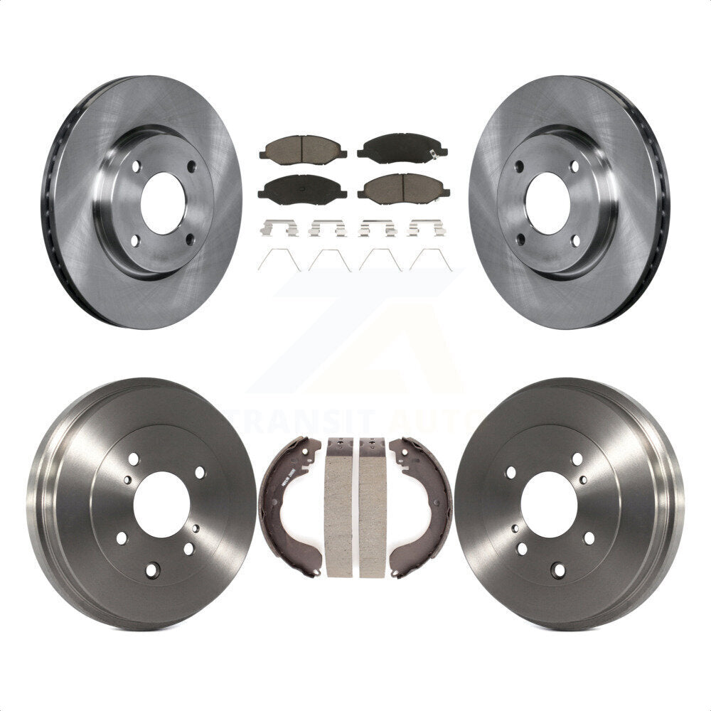 [Avant + Arrière] Kit de Disque et plaquette (céramique) de frein pour 2008 Nissan Versa 4-Wheel ABS K8C-102500 par Transit Auto