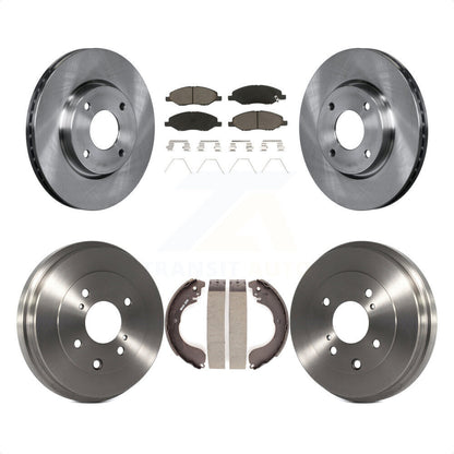 [Avant + Arrière] Kit de Disque et plaquette (céramique) de frein pour 2008 Nissan Versa 4-Wheel ABS K8C-102500 par Transit Auto