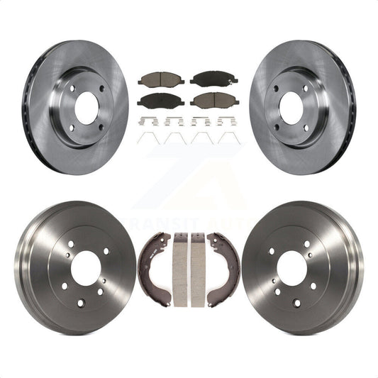 [Avant + Arrière] Kit de Disque et plaquette (céramique) de frein pour 2008 Nissan Versa 4-Wheel ABS K8C-102500 par Transit Auto