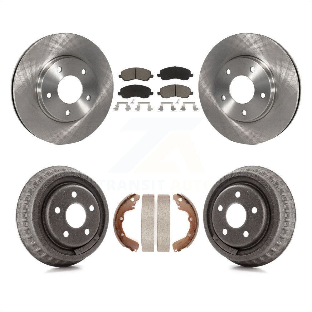 [Avant + Arrière] Kit de Disque et plaquette (céramique) de frein pour 2001 Dodge Stratus Coupe avec rear brakes K8C-102505 par Transit Auto