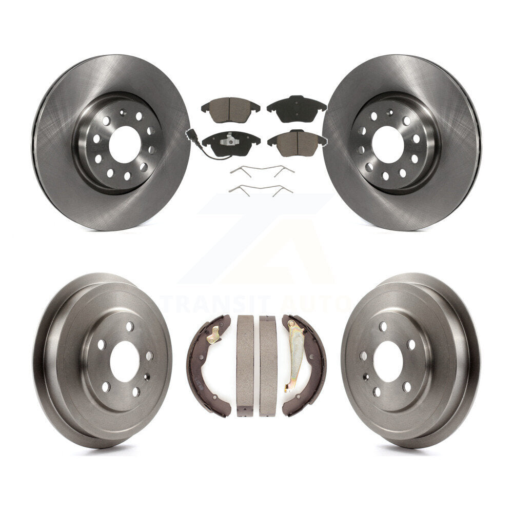 [Avant + Arrière] Kit de Disque et plaquette (céramique) de frein pour Volkswagen Jetta Beetle avec 312mm Diameter Rotor K8C-102522