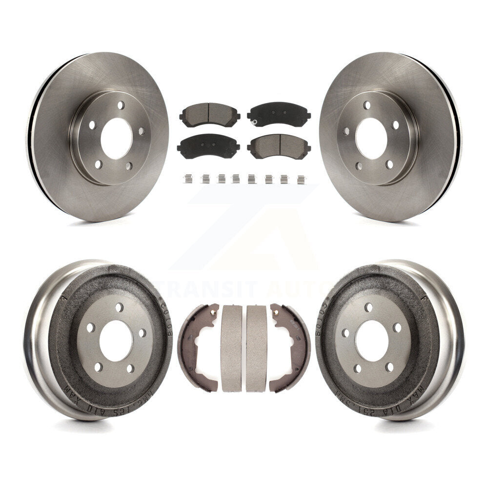 [Avant + Arrière] Kit de Disque et plaquette (céramique) de frein pour 2001-2005 Pontiac Aztek AWD avec rear brakes K8C-102527