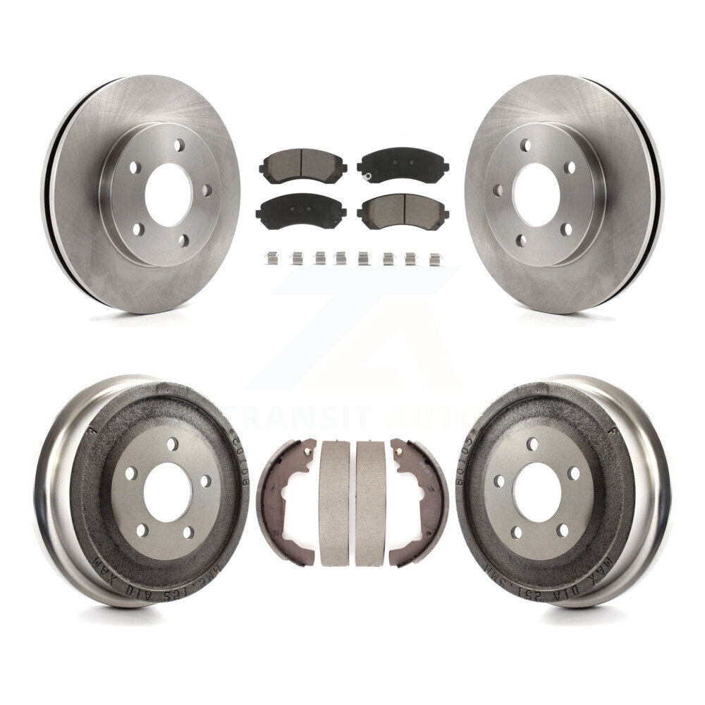 [Avant + Arrière] Kit de Disque et plaquette (céramique) de frein pour 2001-2005 Pontiac Aztek FWD avec rear brakes K8C-102528